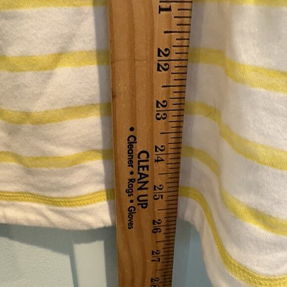 T By Talbots Butter Yellow Petite 1X Stripe Cowlneck Sweatshirt Beach Cape Shore - Picture 8 of 11